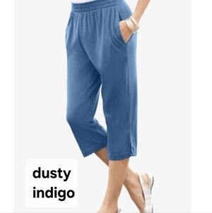 Dusty Indigo Capri Pants by Roamans NWT